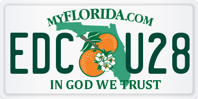 FL license plate EDCU28