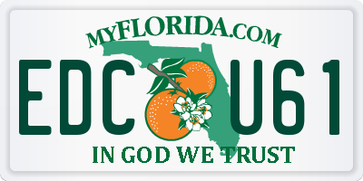 FL license plate EDCU61