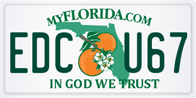 FL license plate EDCU67