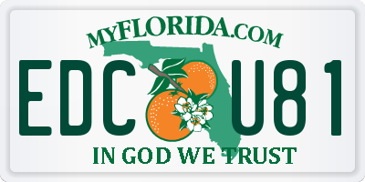 FL license plate EDCU81