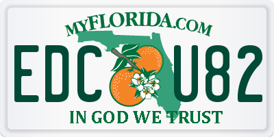 FL license plate EDCU82