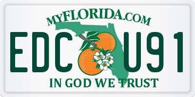 FL license plate EDCU91