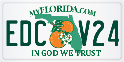 FL license plate EDCV24