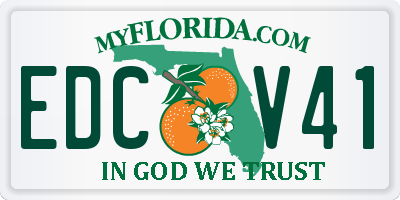 FL license plate EDCV41
