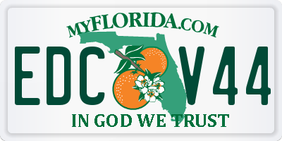 FL license plate EDCV44