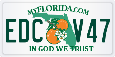 FL license plate EDCV47