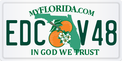 FL license plate EDCV48
