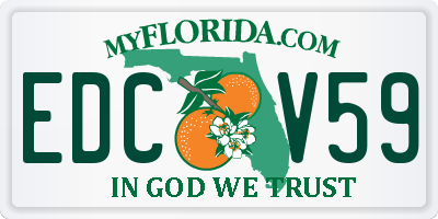 FL license plate EDCV59