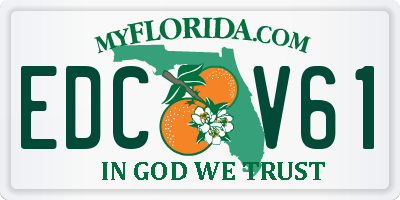 FL license plate EDCV61