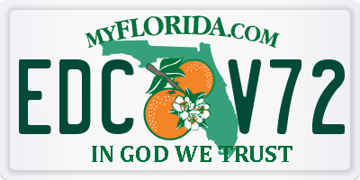 FL license plate EDCV72