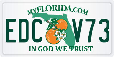 FL license plate EDCV73
