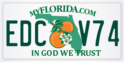FL license plate EDCV74