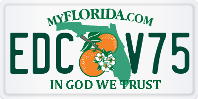 FL license plate EDCV75