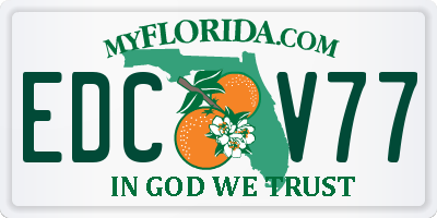 FL license plate EDCV77
