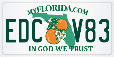 FL license plate EDCV83