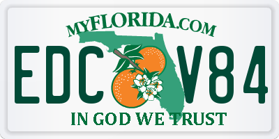 FL license plate EDCV84