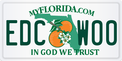 FL license plate EDCW00