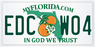FL license plate EDCW04