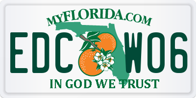 FL license plate EDCW06