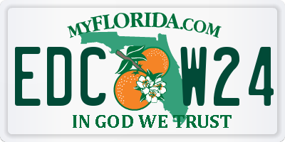 FL license plate EDCW24