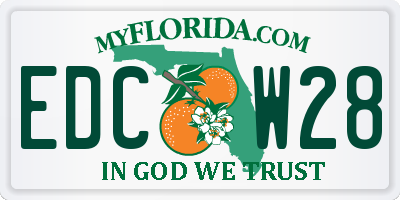 FL license plate EDCW28