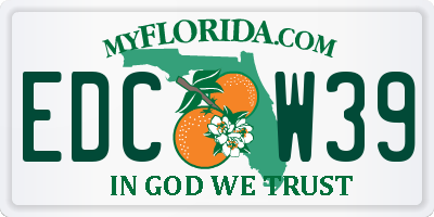 FL license plate EDCW39