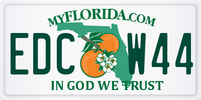FL license plate EDCW44