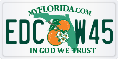 FL license plate EDCW45