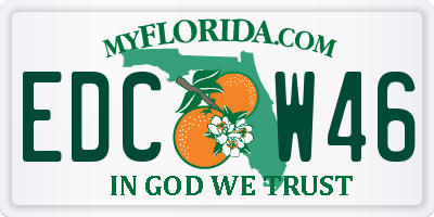 FL license plate EDCW46