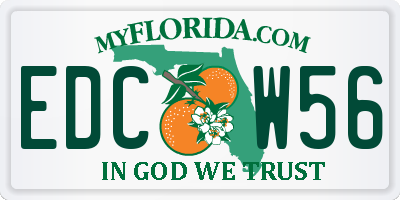 FL license plate EDCW56