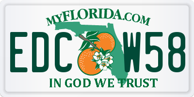 FL license plate EDCW58