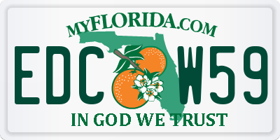 FL license plate EDCW59