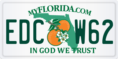 FL license plate EDCW62