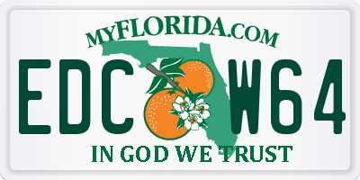 FL license plate EDCW64