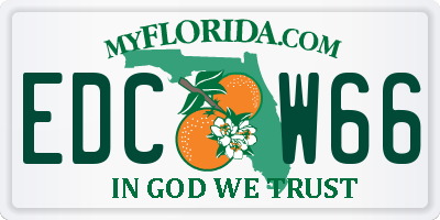 FL license plate EDCW66