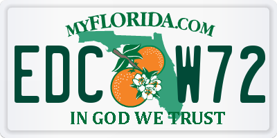 FL license plate EDCW72