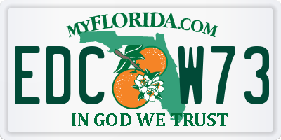 FL license plate EDCW73