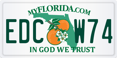 FL license plate EDCW74