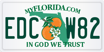 FL license plate EDCW82