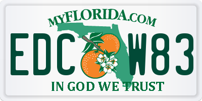FL license plate EDCW83