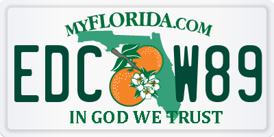 FL license plate EDCW89