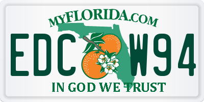 FL license plate EDCW94