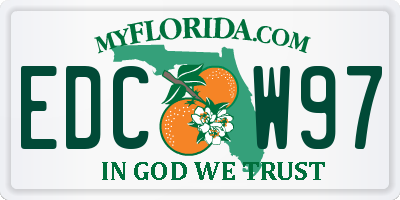FL license plate EDCW97