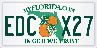 FL license plate EDCX27