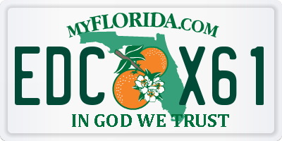 FL license plate EDCX61
