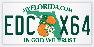 FL license plate EDCX64