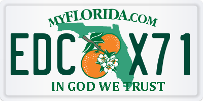 FL license plate EDCX71