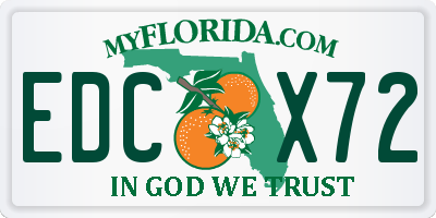 FL license plate EDCX72