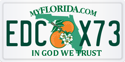 FL license plate EDCX73