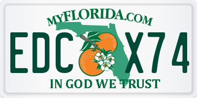 FL license plate EDCX74